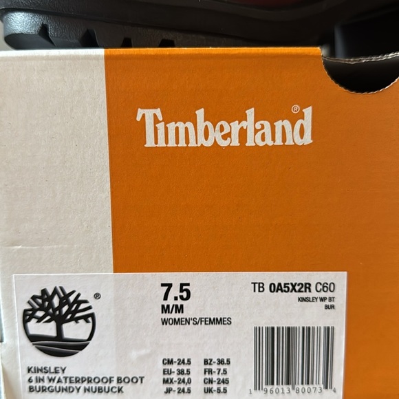 TIMBERLAND WOMEN’S KINSLEY 6” WATER RESISTANT BOOTS DARK PORT SIZE 7.5 - Picture 8 of 8
